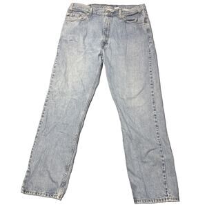 Vintage Levi's 505 Jeans Men 40x32 Light Wash Reg Fit Straight Y2K Denim Flaw
